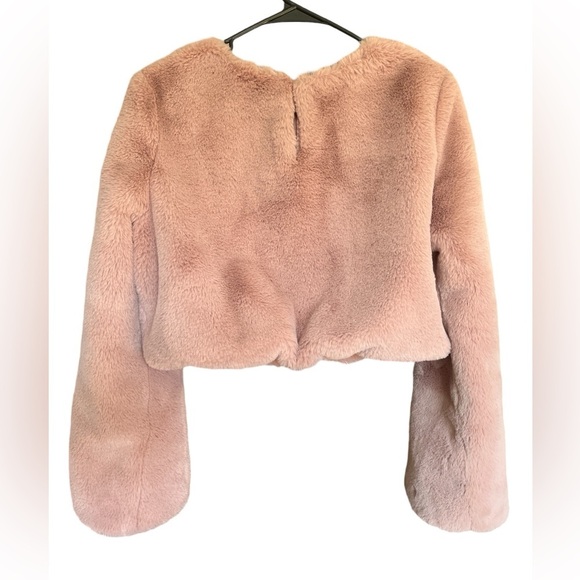 Lovers and Friends Teagan Faux Fur Sweater in Rosehip Size M - Picture 3 of 8